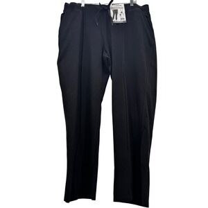 RBX Active Women Bootcut Pants 3X Black Cotton Spandex Pintuck Detail NWT
